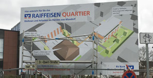 Raiffeisen Bank Quartier - Bauschild