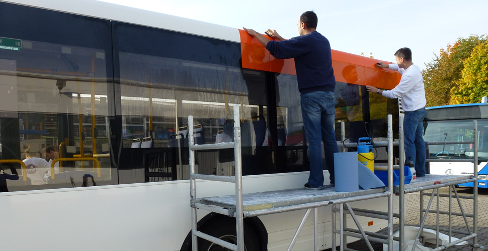 Busbeklebung VR Bank Rhein-Haardt