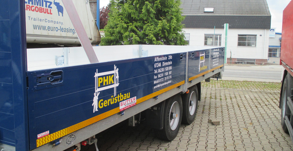 PHK Gerüstbau GmbH Fahrzeugbeschriftung