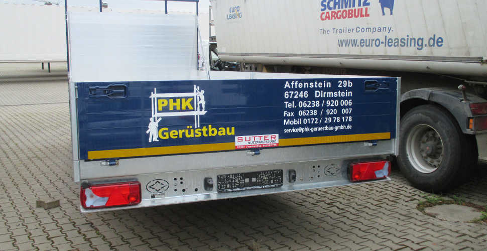 PHK Gerüstbau GmbH Fahrzeugbeschriftung