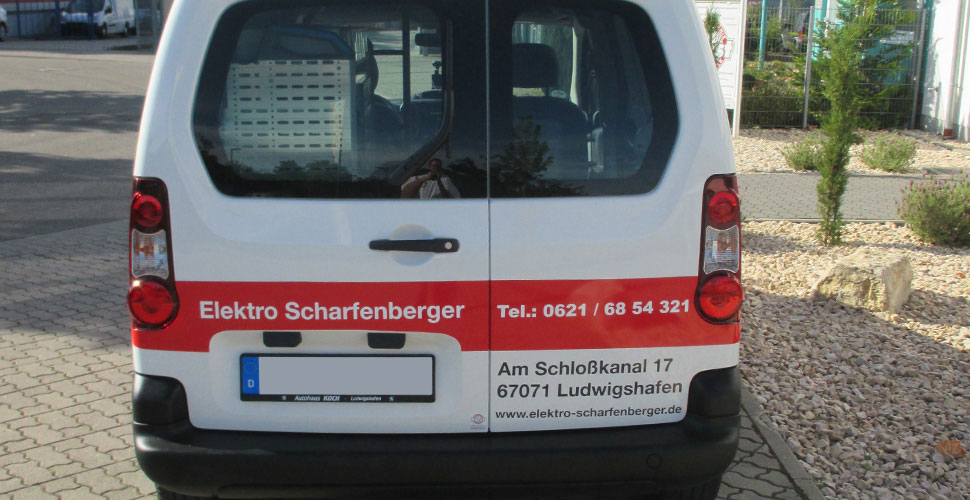 Elektro Scharfenberge Fahrzeugbeschriftung