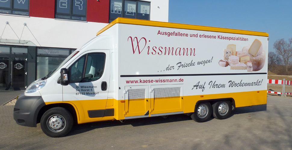 Käse Wissmann Fahrzeugbeschriftung